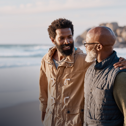 Two people at the beach